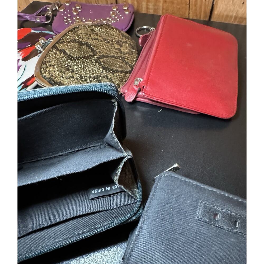 Coin Purses & Card Holders Mixed Styles Lot of 10 - Picture 12 of 14